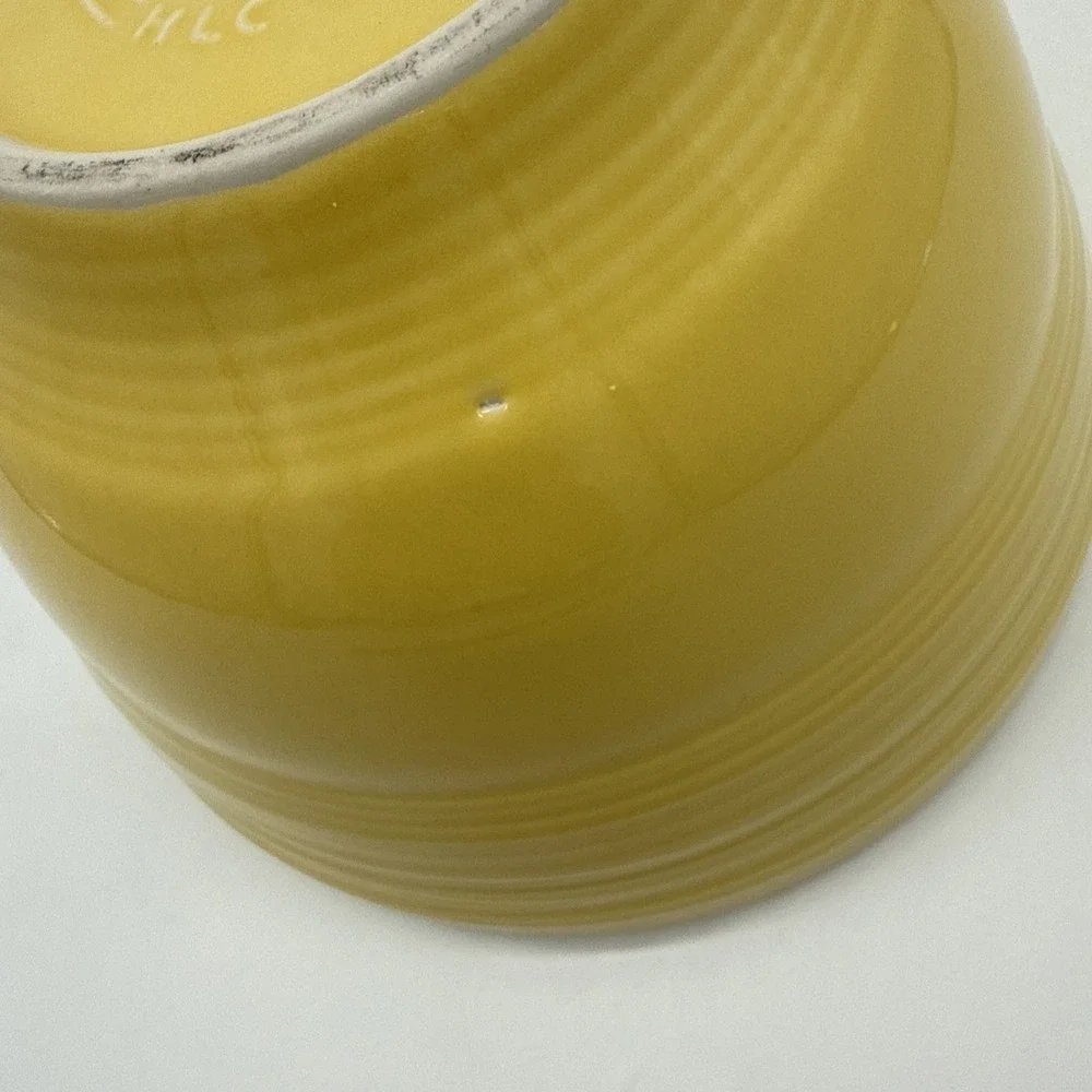 Vintage Fiestaware Yellow Nesting Mixing Bowl Fiesta w/ Rings ~6